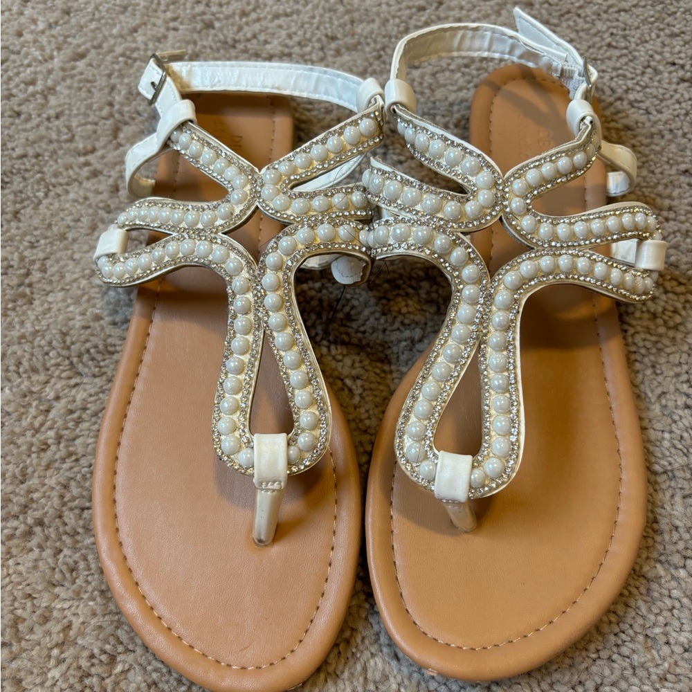 David’s Bridal Pearl Sandals